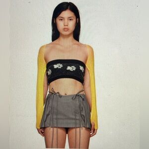 No dress yellow nylon cardigan